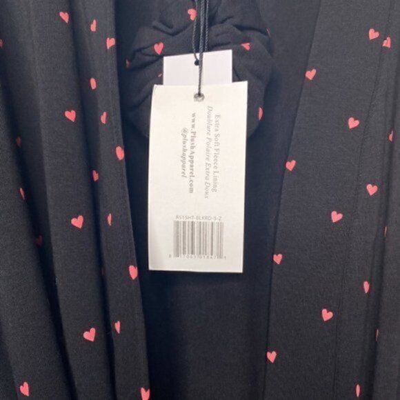 Revolve Plush Robe M NWT Scrunchie Set Heart Loungewear Sleep Bachelorette Vaca - Picture 7 of 15